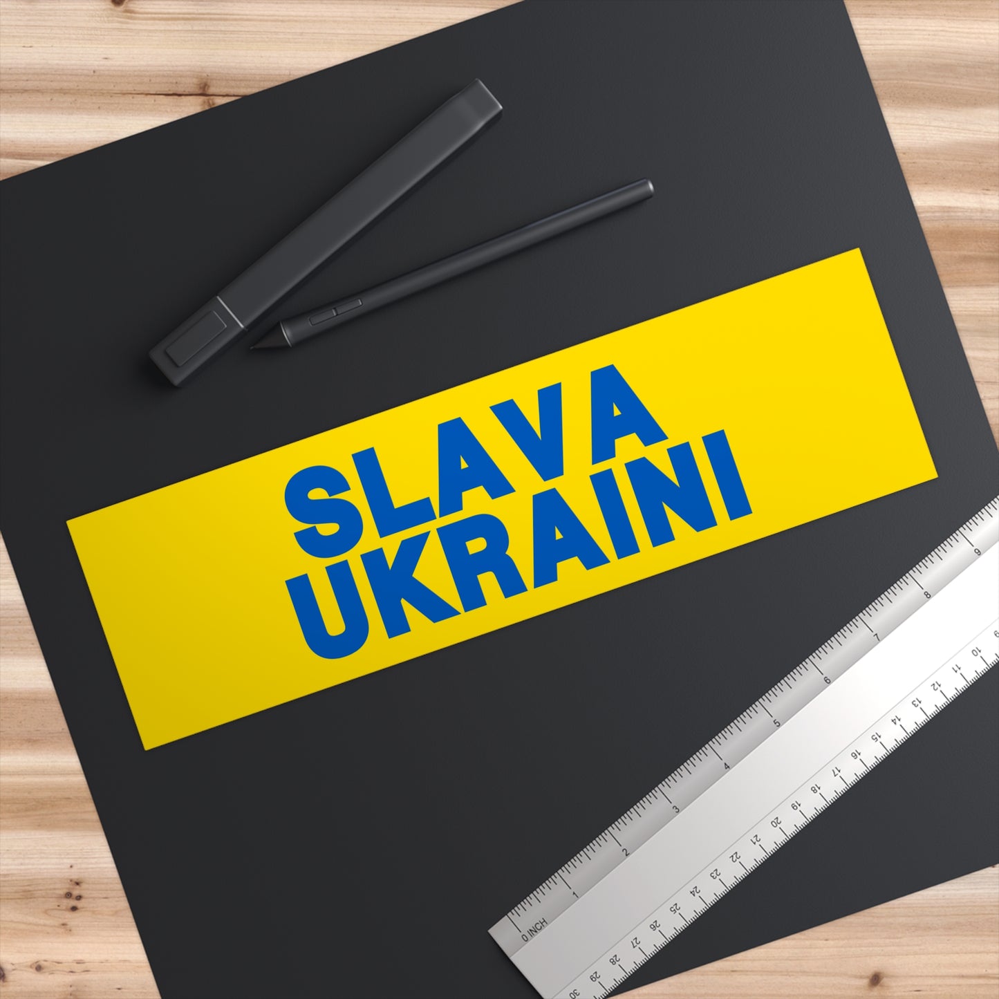 SLAVA UKRAINI | Bumper Sticker (Yellow)