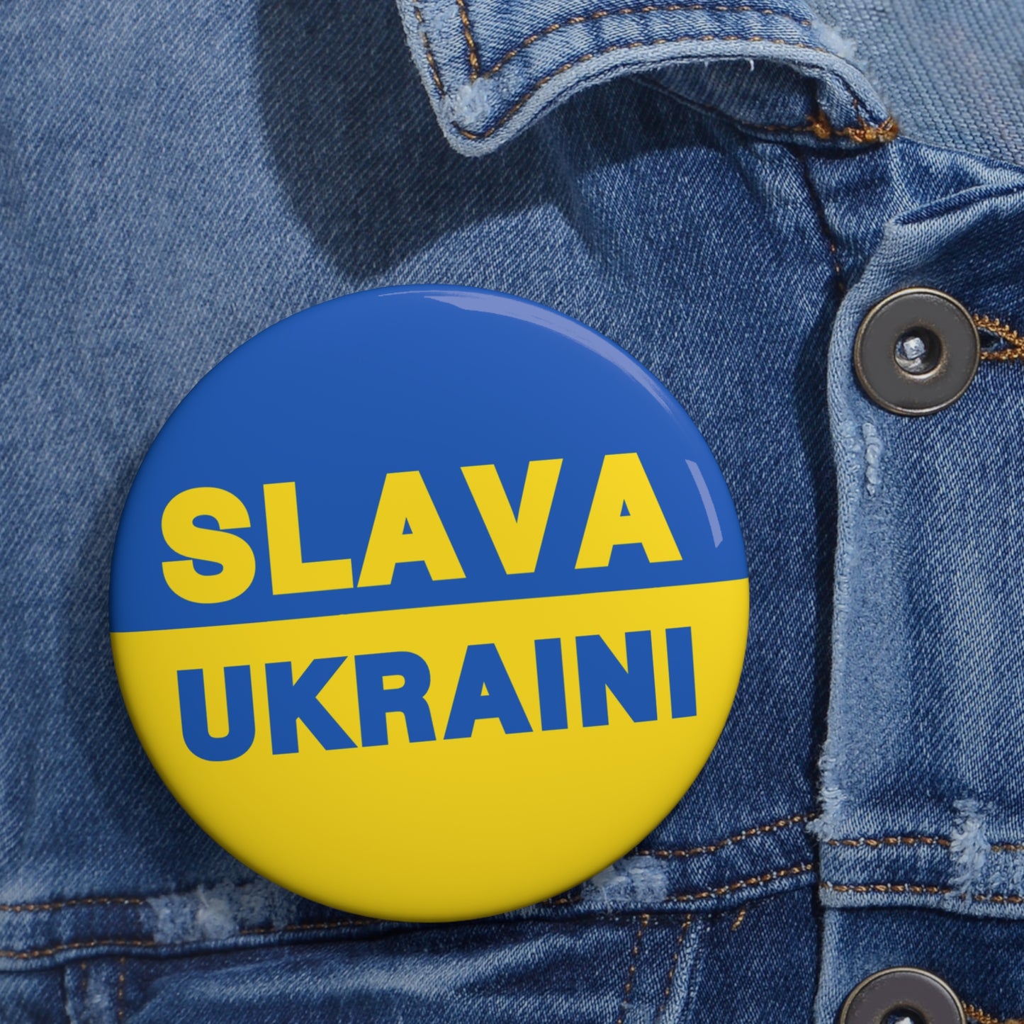 SLAVA UKRAINI | Pin Buttons (Flag)