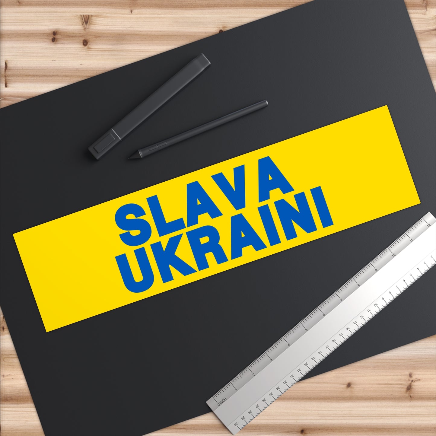 SLAVA UKRAINI | Bumper Sticker (Yellow)