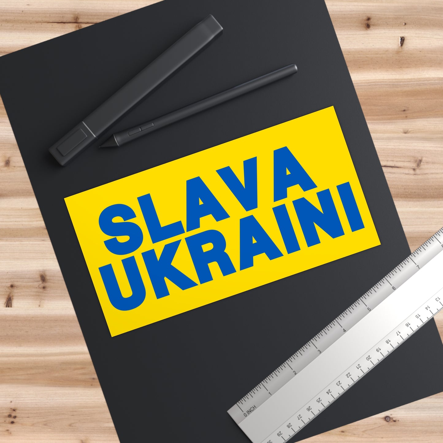 SLAVA UKRAINI | Bumper Sticker (Yellow)